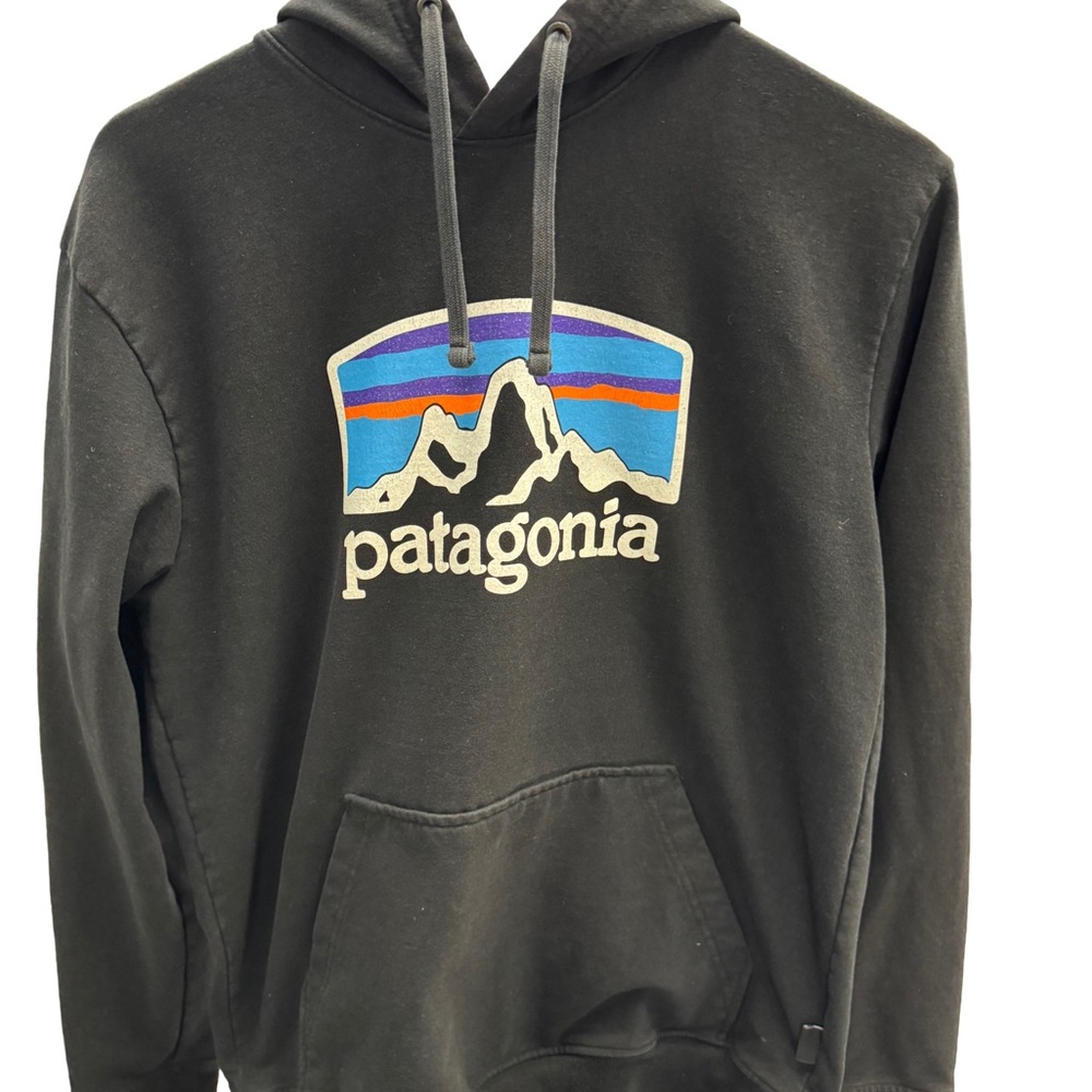Patagonia Black Hoodie with Logo